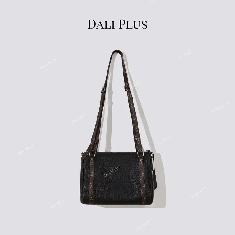 DALI PLUS 进口头层牛皮老花配色单肩包 -D5PS0024