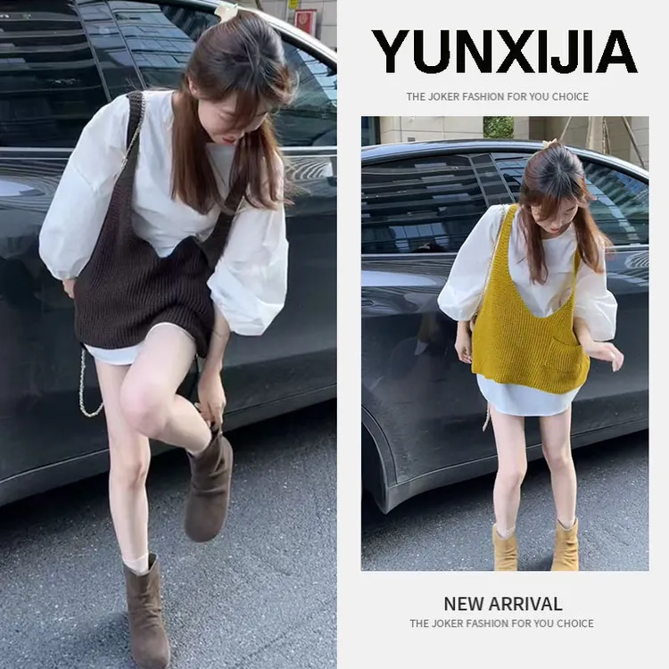 超火早秋穿搭新款套装女2025设计感衬衫百搭马甲时尚短裤两件套