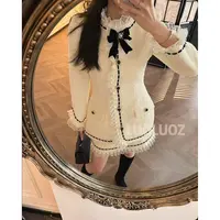 【现货】LUOLUOZ【花神赴约】拼接花边上衣外套＋半身裙两件套JF480