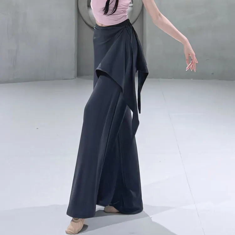 现代舞假两件裤子垂感2025新款舞裤夏季古典舞阔腿裤形体练功裤女