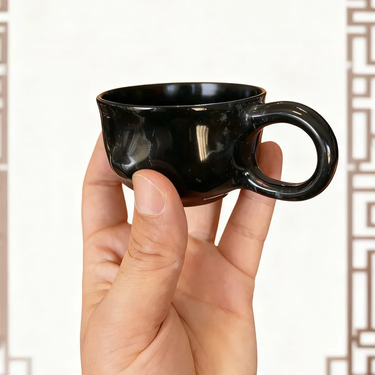 [瑰宝通汇]蛇纹石玉茶杯单只