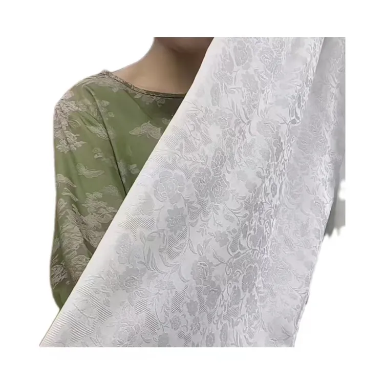 【杺织阁】专属定制 注重品质 新款宋锦提花重磅花萝直筒阔腿裤