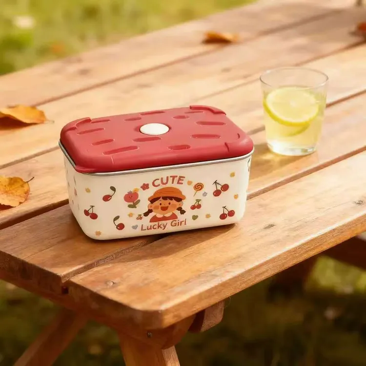 【送大头勺】304樱桃不锈钢保温饭盒学生上班族专用可微波炉便当盒