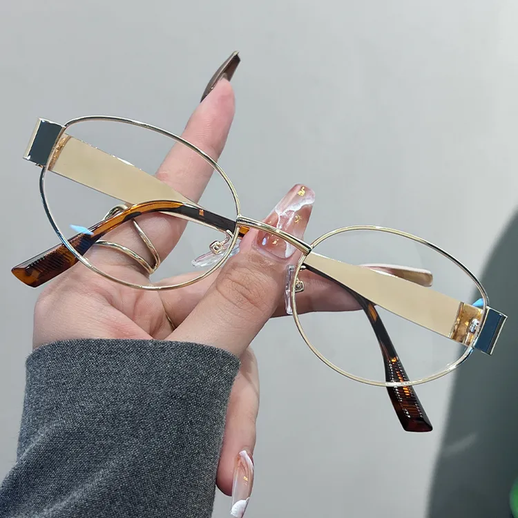 椭圆金属金丝方圆脸显瘦近视眼镜欧美素颜清冷高智感可配度数韩版