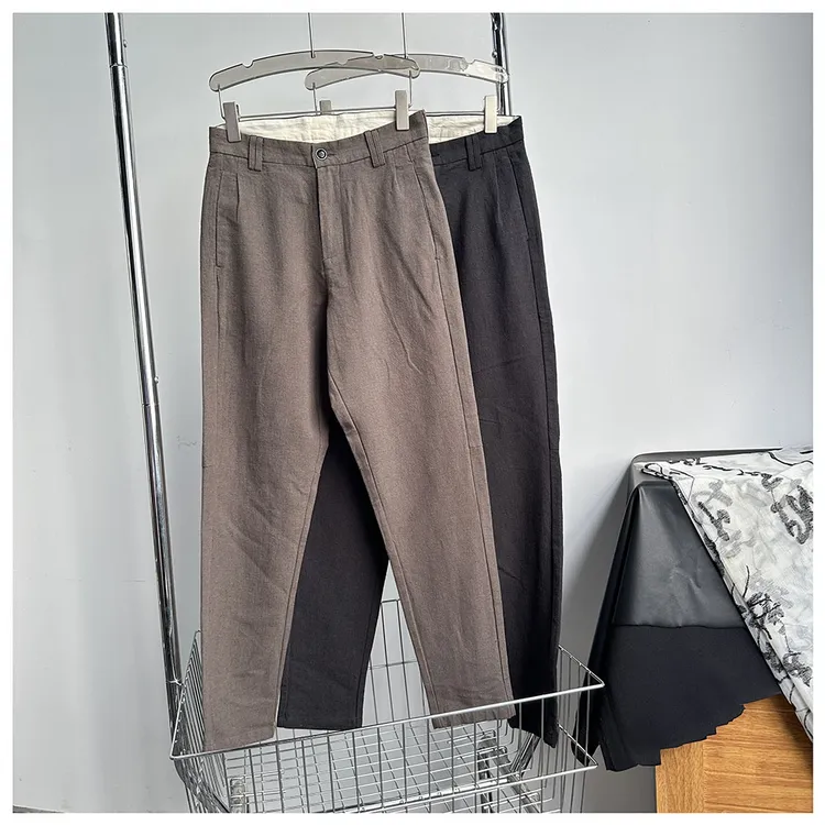 K195秋季新款男士全棉休闲百搭直筒修身小脚休闲裤