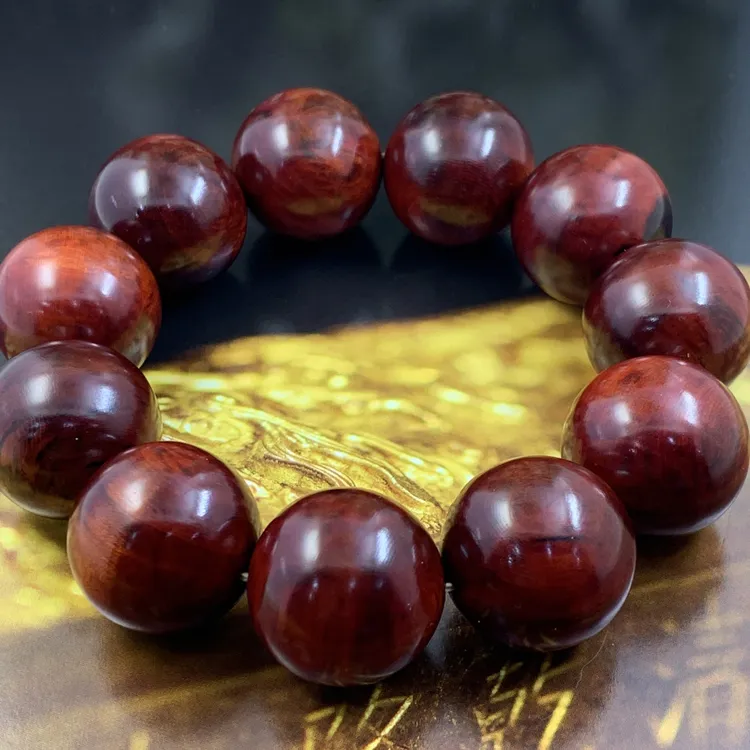 海南伽南香花梨公手串22mm温润细腻奶蜜香甜