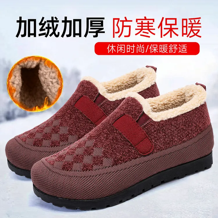 棉鞋女新款时尚雪地靴女靴舒适加绒加厚棉靴保暖靴子女轻便短靴