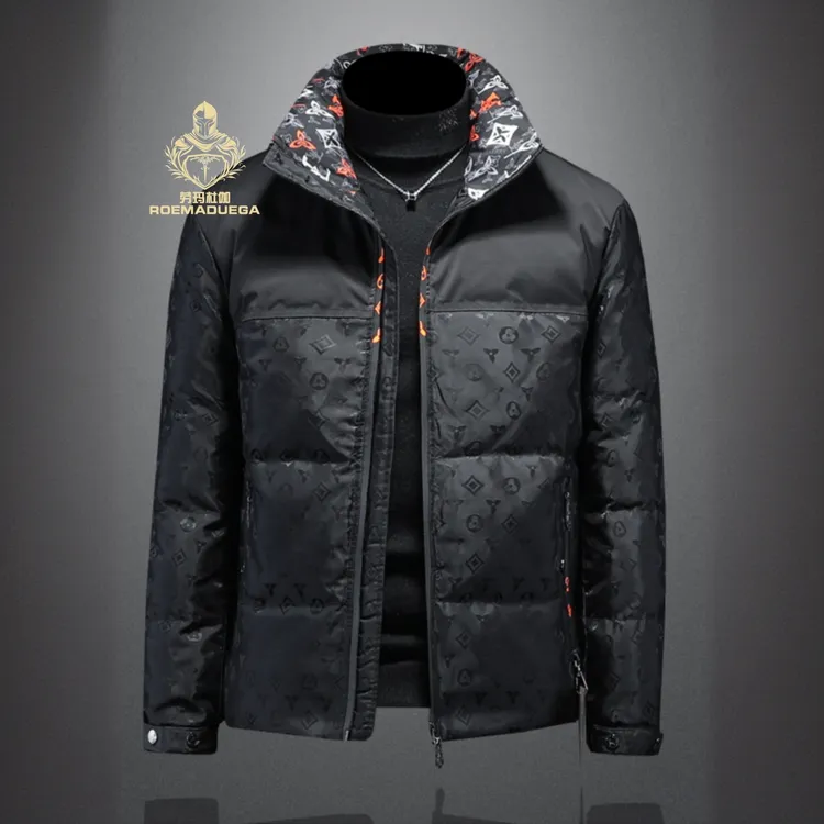 劳玛杜伽时尚欧货羽绒服男装短款冬季时尚保暖白鸭绒大码休闲外套