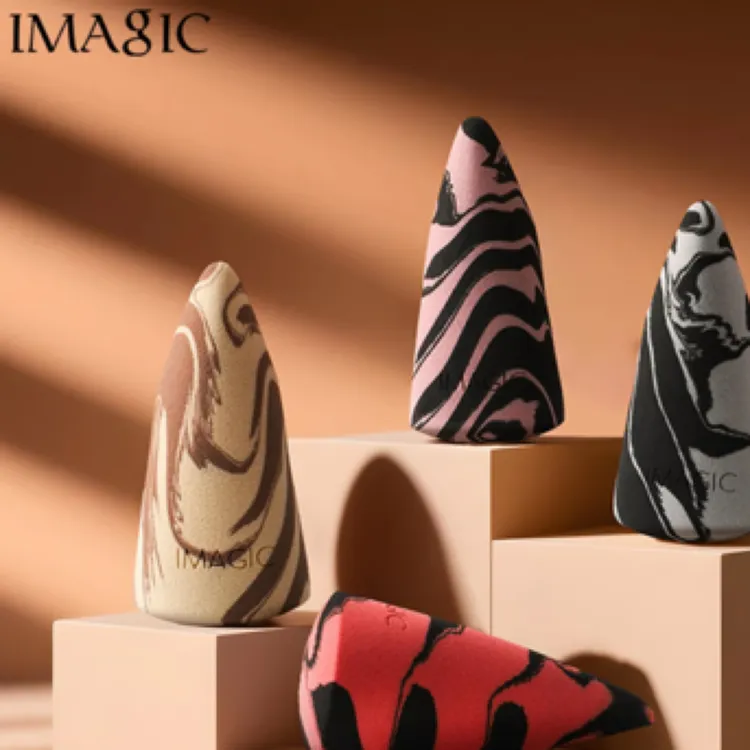 IMAGIC新品双色峰型粉扑海绵化妆蛋柔软Q弹上妆服帖新手美妆蛋