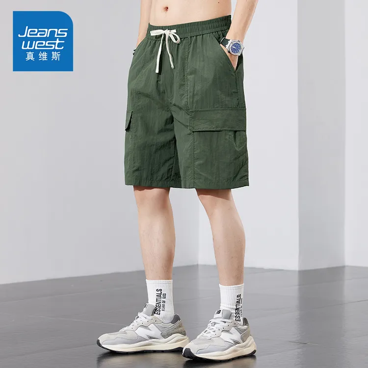 Jeanswest/真维斯男士潮流宽松百搭休闲短裤夏季户外舒适工装裤子