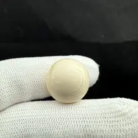 J1187天然猛犸 芝士皮圆珠16mm一物一图 假一罚十