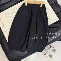 2025儿童秋季新款宽松百搭休闲针织弯刀裤男女宝宝同款