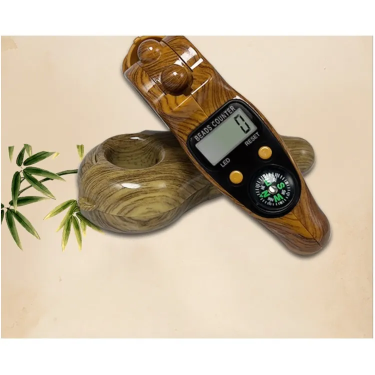 LED电子解压减压计数器 滚珠记数器手动点数 手握式指南针计数器