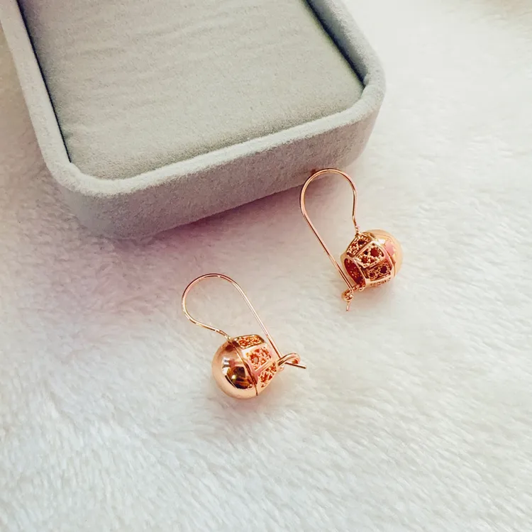 铜合金耳饰 parilar新款玫瑰金色樱桃耳环民族风时尚百搭款909