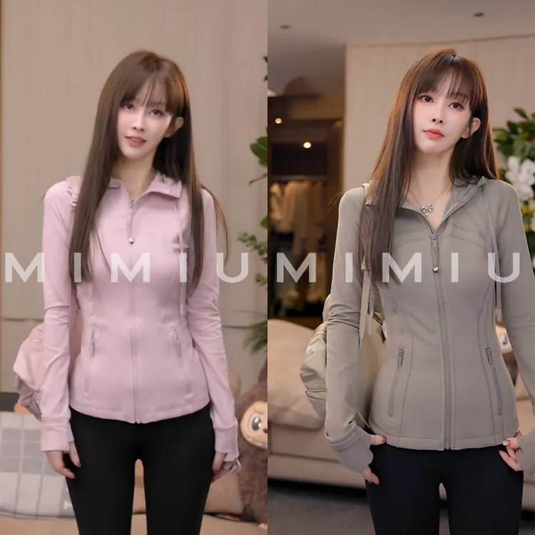 【mimius】P 加绒面料休闲复古超舒适修身瑜伽服上衣 G09105