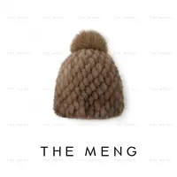 THE MENG【搭配单品】水貂毛皮皮草轻暖御寒锁温帽子#M253T1411