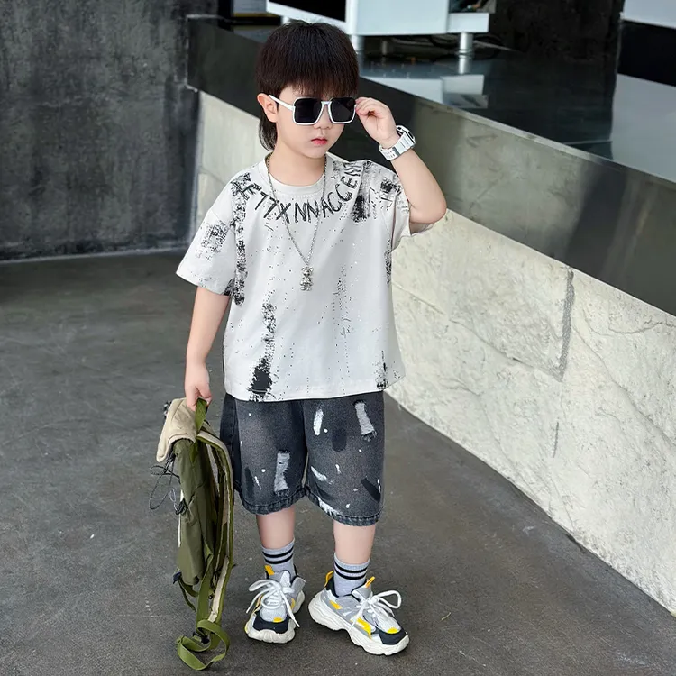 男童短袖T恤儿童2025新款宝宝韩版衣服男孩