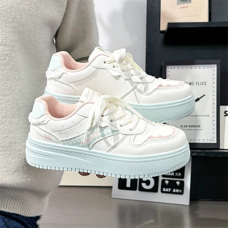 Warrior/回力厚底配裙子小白鞋女百搭爆款休闲板鞋面包鞋学生女鞋