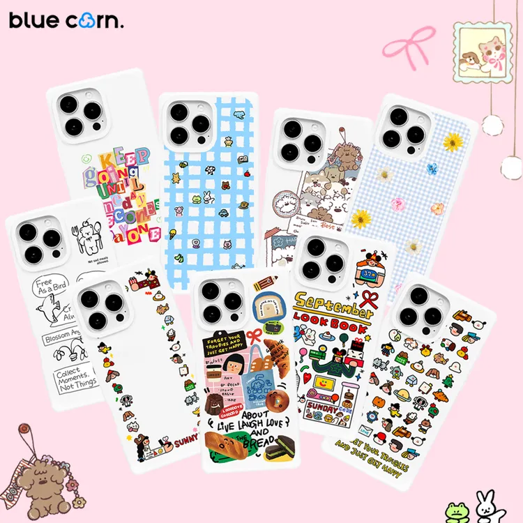 Bluecorn奶油泡芙 奶方方形直角适用于iPhone16/15/Pro/Max手机壳