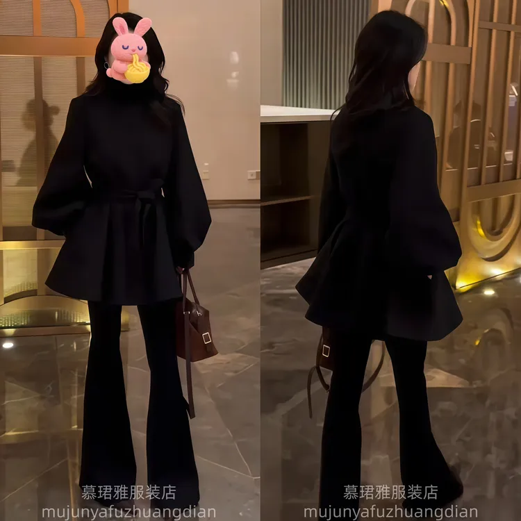 2025新款时尚气质秋冬唯美女神两件套