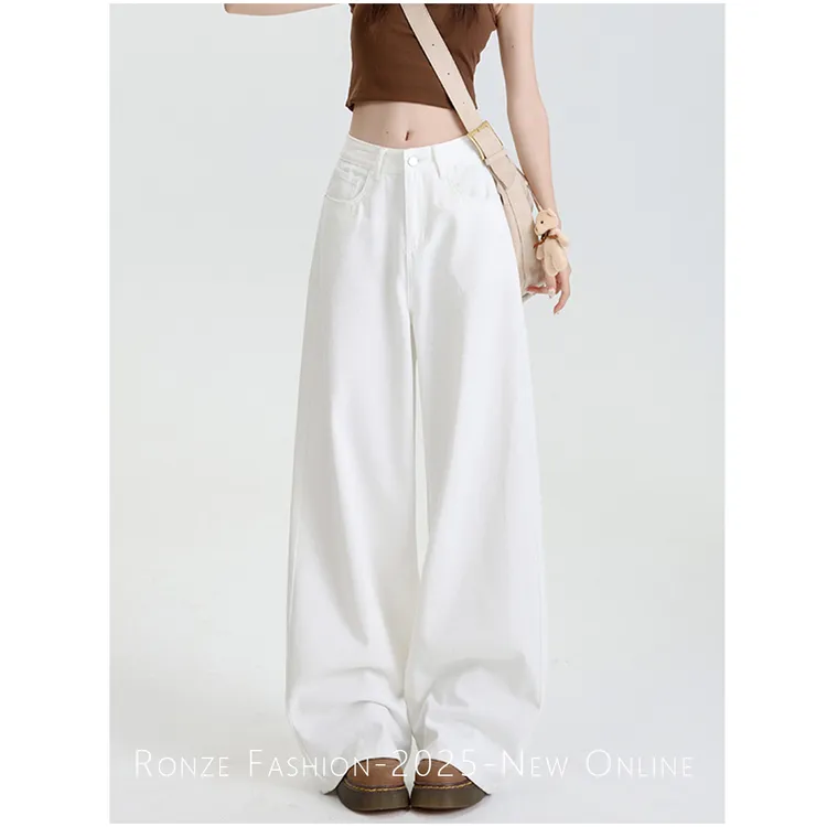【RONZE潮流】初秋美式原牛原宿风阔腿高腰拖地显瘦百搭宽松设计感