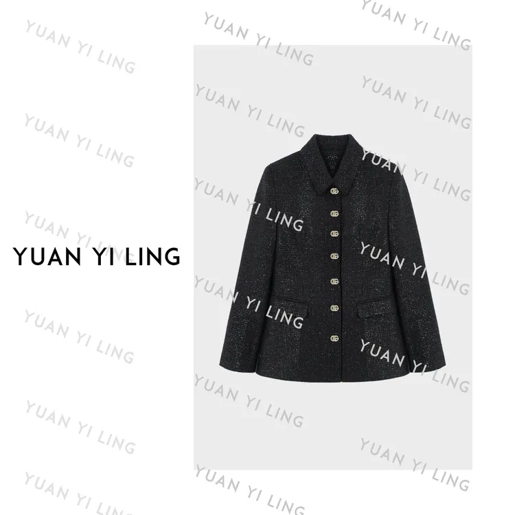 袁艺灵【静奢千金】澳毛经典奢牌高级设计款气质优雅外套2018