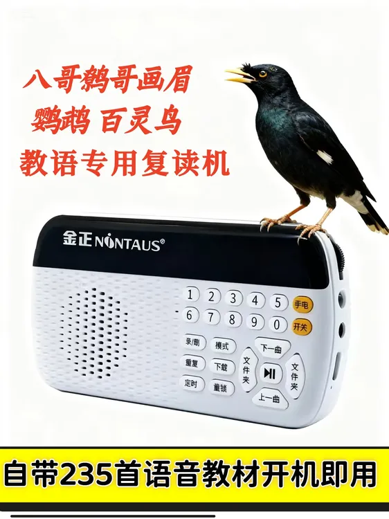 鸟用学习机玄凤鹦鹉训练教语说话机八哥学口哨录音神器鹩哥复读机