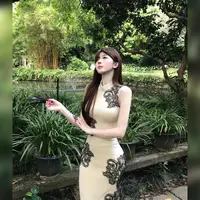 小洋家【墨绣栖林】秋季新款高级显身材显瘦包臀温柔感包臀旗袍N