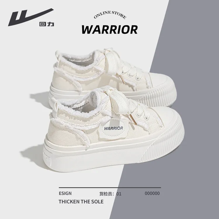 回力帆布鞋女款2025爆款新款秋季网红款板鞋百搭鞋子厚底小白鞋女