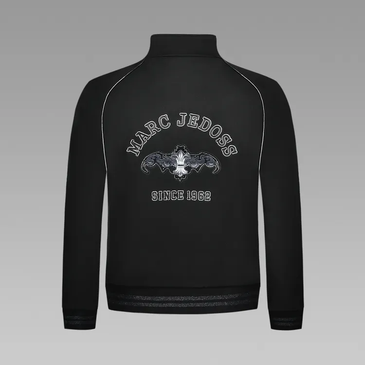 JEDOSS/爵迪斯秋冬款时尚老钱风男士保暖锁温刺绣针织外套长袖026