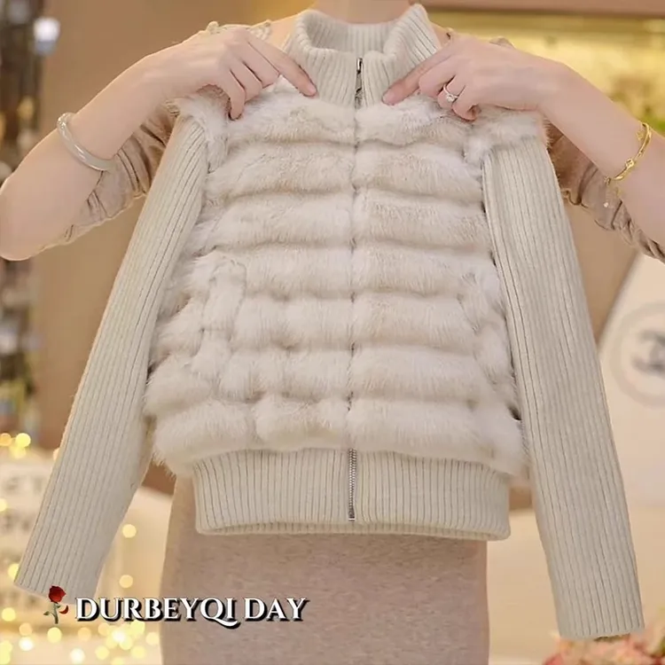 女童针织外套秋冬款2025新款儿童洋气毛毛衣冬季女孩夹棉加厚上衣