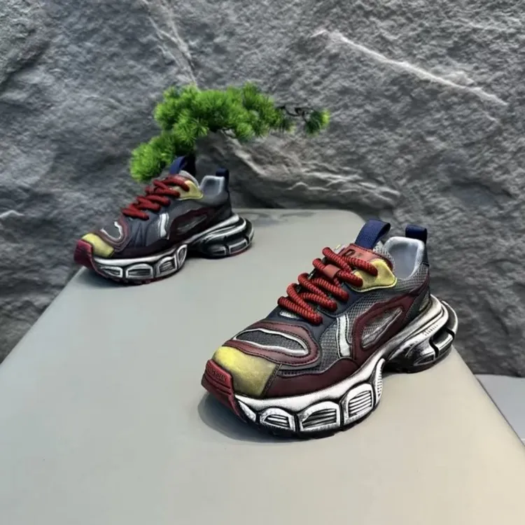 老爹鞋男鞋2025夏季新款网面透气时尚百搭舒适厚底增高轻奢运动鞋