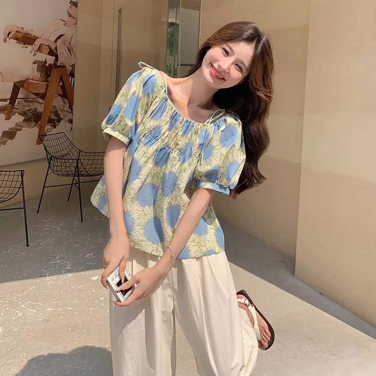 甜美娃娃小衫阔腿裤两件套女夏装一整套减龄老钱风女式衣服套装