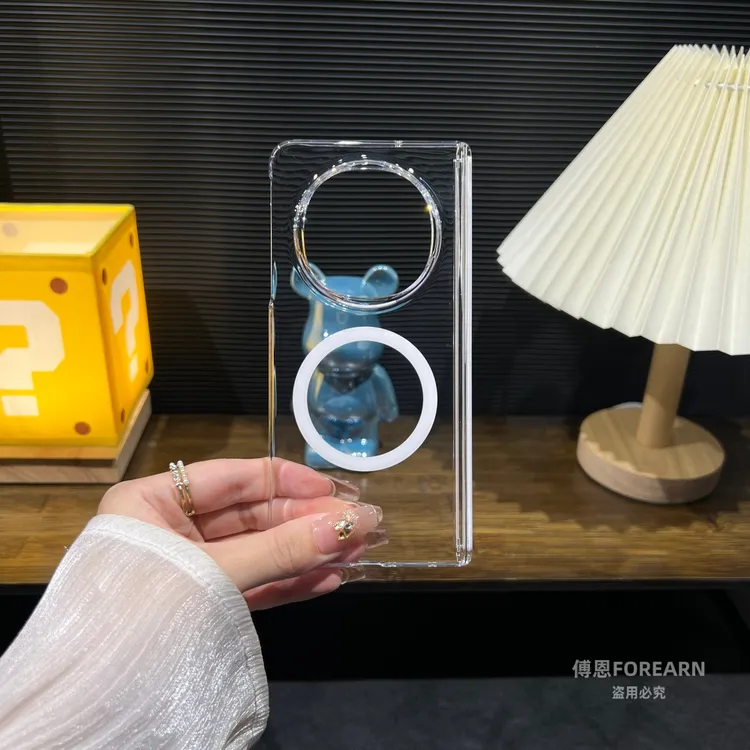 适用于OPPO FindN5手机壳折叠屏oppofindn5透明超薄中轴后壳磁吸