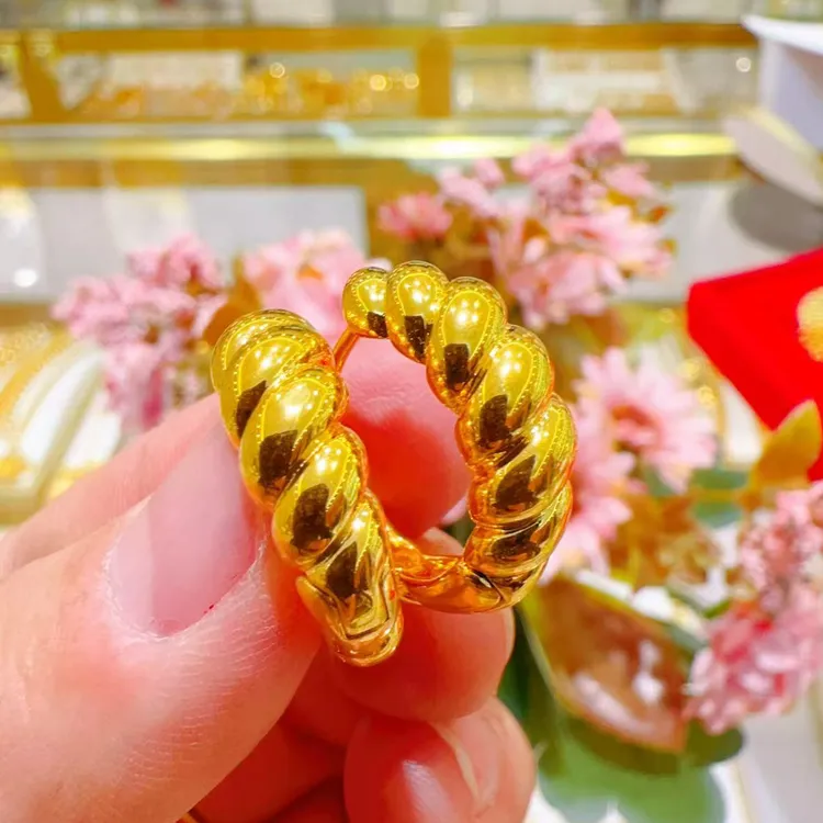 合金耳饰 麻花耳扣