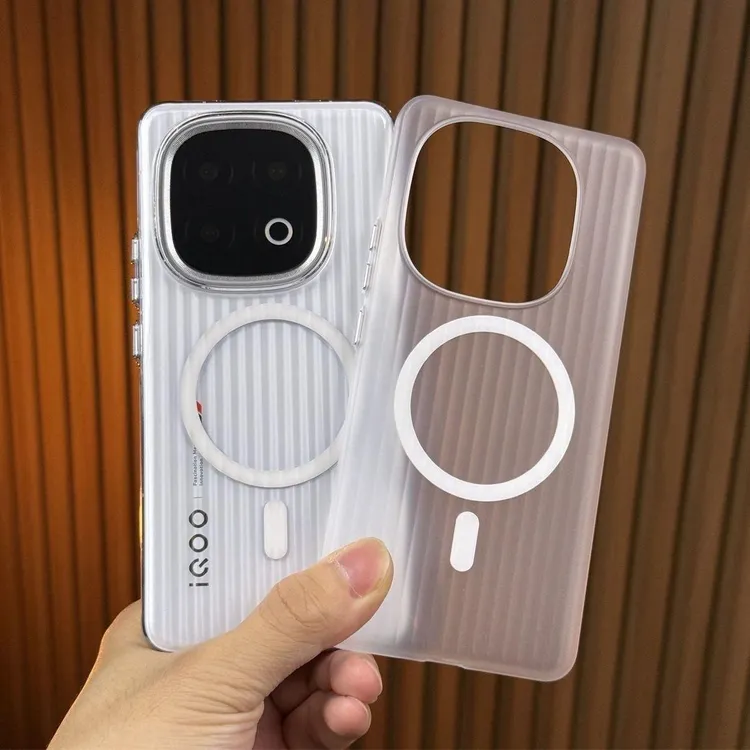 适用IQOO13手机壳磁吸光栅纹iqoo13全包透明防摔vivoiqoo13磨砂壳