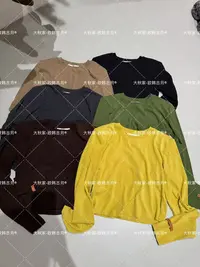 秋冬新款秋T简约纯色长袖T恤打底衫印花超显瘦百搭休闲圆领