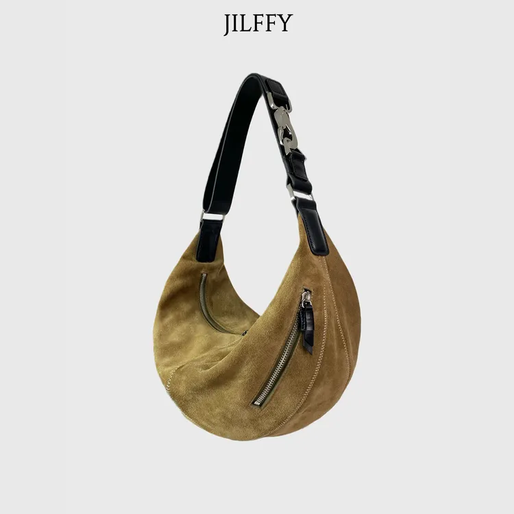 秋冬氛围感真皮女100%牛皮饺子包女高级感轻奢女包2025年新款潮款