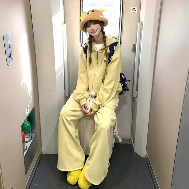潮酷女童卫衣套装2025新款初中生秋季休闲运动两件套儿童韩系穿搭
