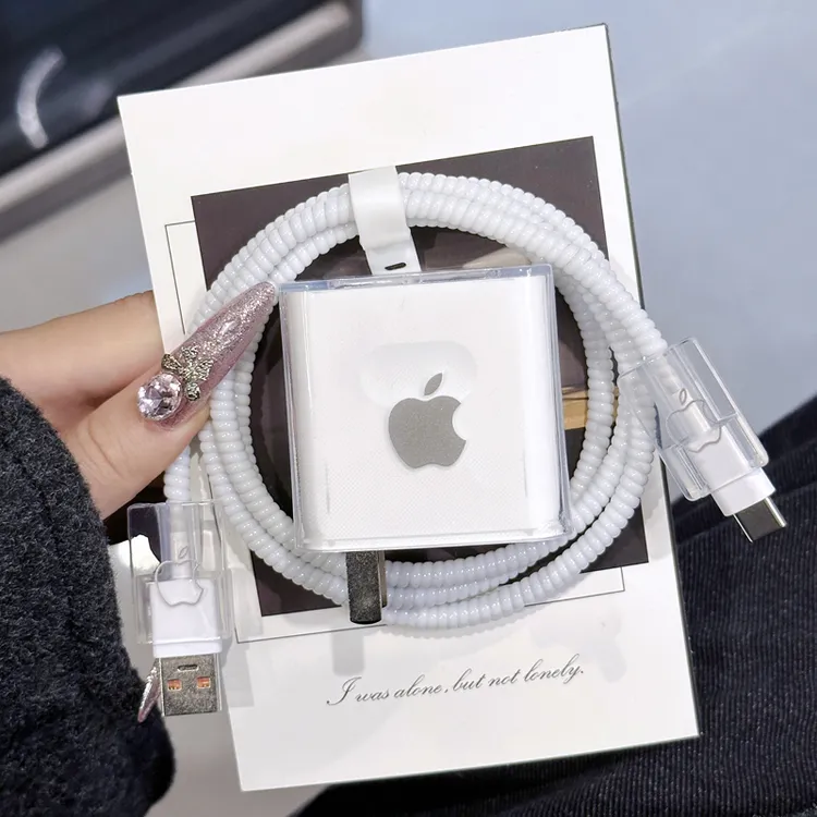 华为充电器保护套66/88w快充头适用mate50荣耀90/P60数据线绕线器