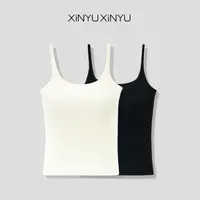 XINYU/芯与时尚百搭带胸垫吊带背心 36126 百搭 修身 通勤 打底