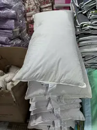 《厚广家》3楼51×91白色高支棉鹅毛枕75%鹅毛 发1个 发黄2.6斤