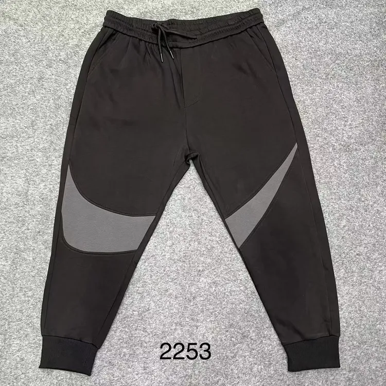 秋季新款大码男士拼接弹力松紧腰时尚束脚休闲裤裤子春秋款2253