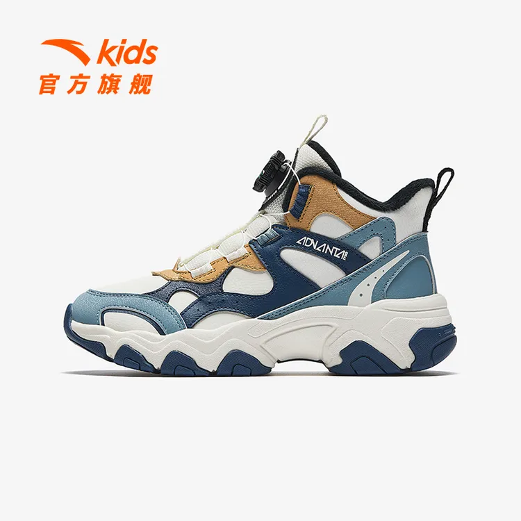 安踏儿童男大童棉鞋2025冬季新款舒适保暖青少年休闲加绒二棉鞋子