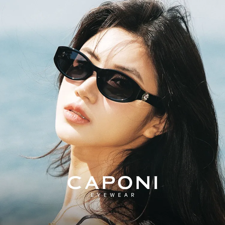 CAPONI复古椭圆猫眼墨镜女款2026新款偏光太阳眼镜防紫外线 35008