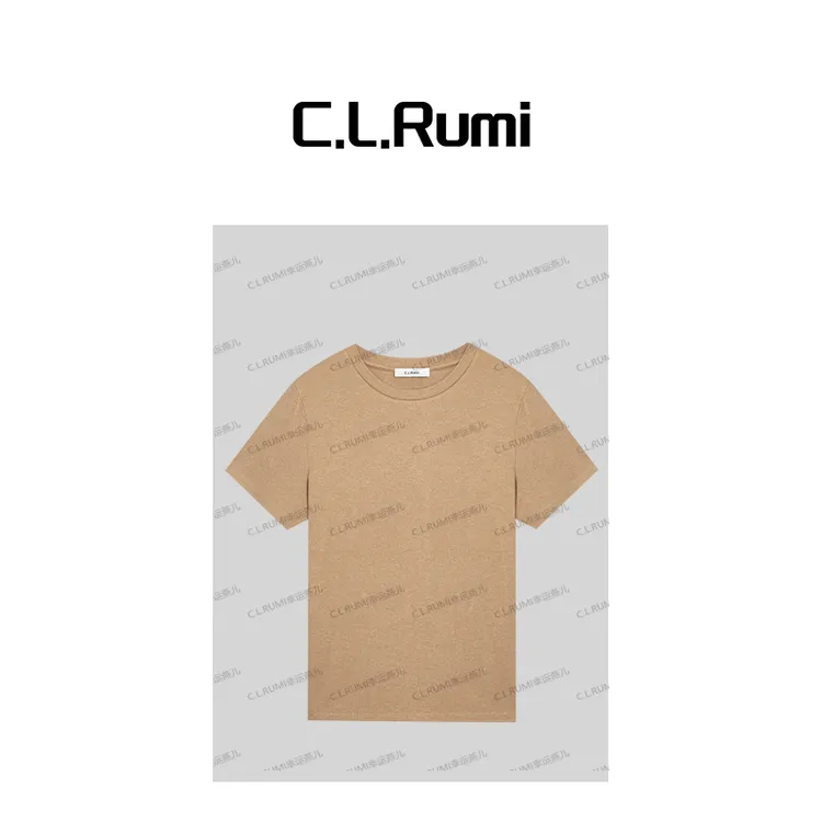【Rumi时装】“醋酸杨梅T”春夏百搭圆领醋酸柔感T恤上衣4974tx