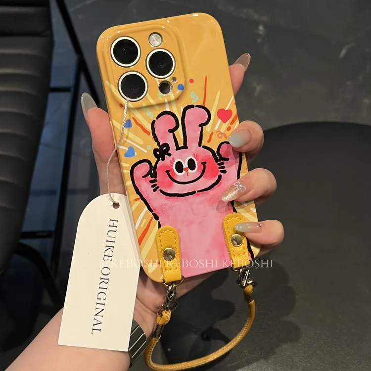 搞怪兔子适用苹果oppo华为vivo小米荣耀一加菲林软手机壳创意防摔