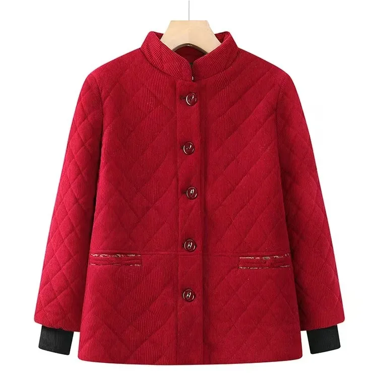 长裤加厚棉袄中老年保暖中老年女装小个子老太太棉袄加绒老年人