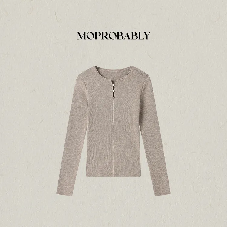 Moprobably李予诺「优秀」"绵羊毛"60支16针重工百搭打底衫L5376119