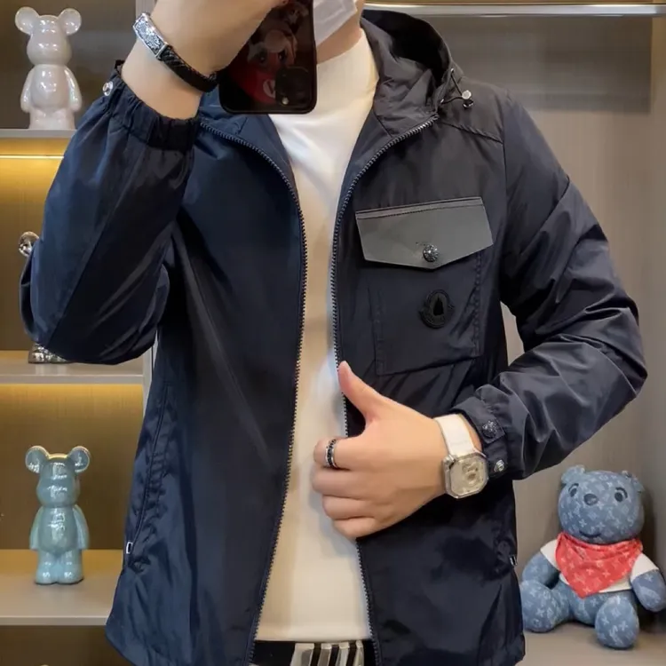 Z89时尚连帽男士男款简约风夹克秋季防风外套秋季休闲百搭高品质